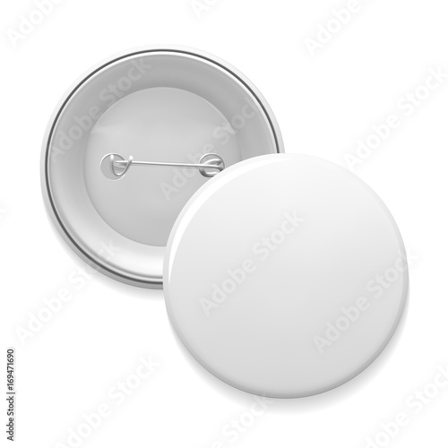 Empty pin badge template