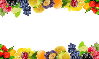 Crédence de cuisine Fruits Légumes et fruits colorés nutrition saine  © jarik2405