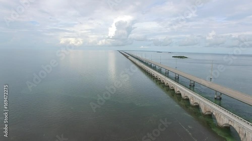 Wallpaper Mural Aerial video of Seven Mile Bridge with Money Key in the distance. Torontodigital.ca