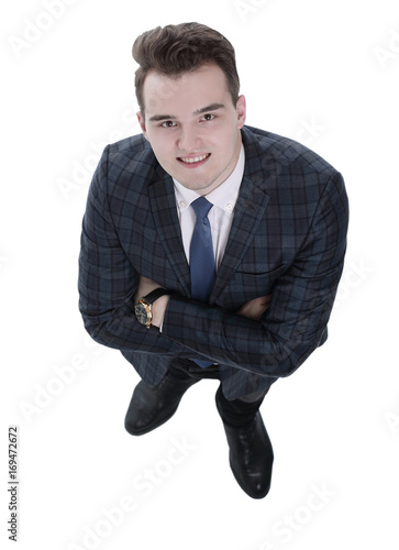 Foto business concept.view from the top of a respectable businessman