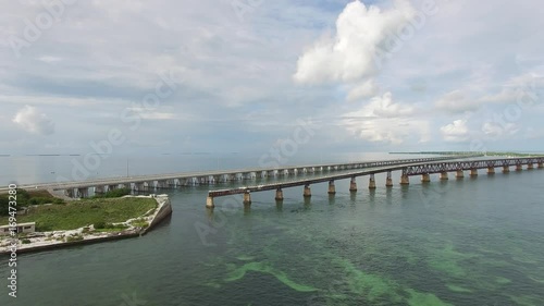 Wallpaper Mural Aerial video of the Old Bahia Honda Bridge in the Florida Keys. Torontodigital.ca