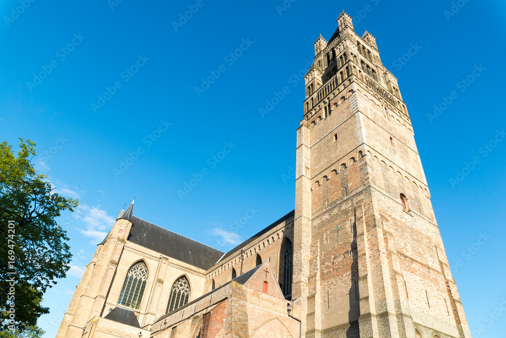 St. Salvator's Cathedral in historical centre town of Bruges, Belgium