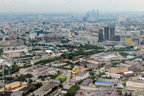 Fototapeta Naklejka Na Ścianę i Meble -  view on Moscow (Moscow city) from Ostankino tower