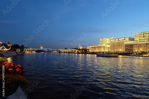 Moscow river at night, Frunzenskaya