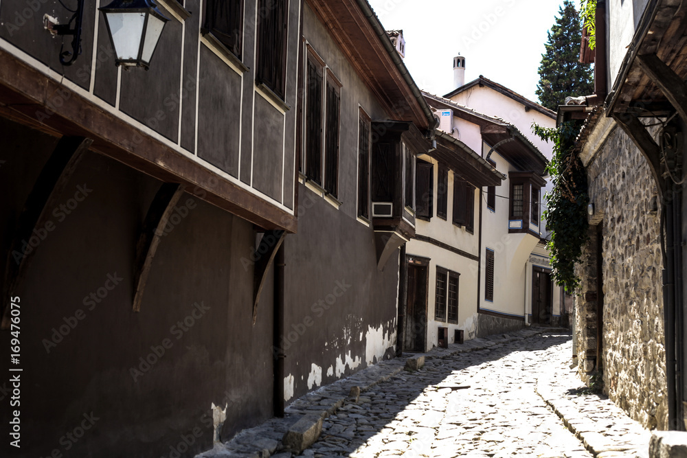 narrow streets in Plovdiv old town