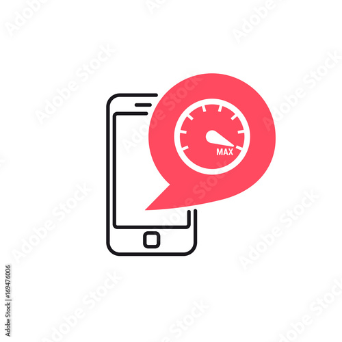 Phone Speedometer Bubble Icon