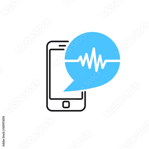 Heartbeat Sound Wave Bubble Icon
