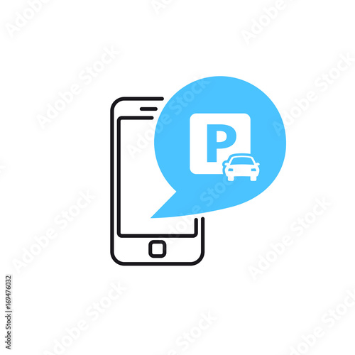 Phone Parking Bubble Icon