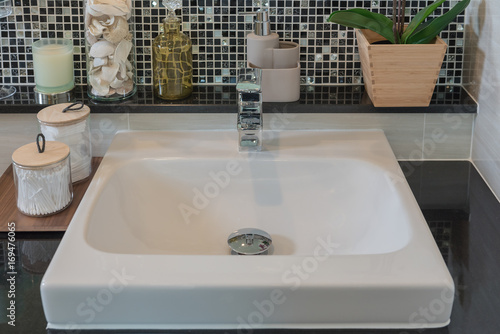 Bathroom interior in new luxury home