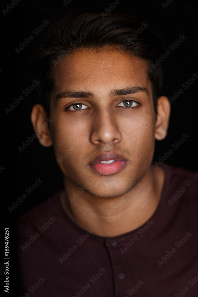 Studio portraits, Indian young man. Studio portraits, Indian young man.