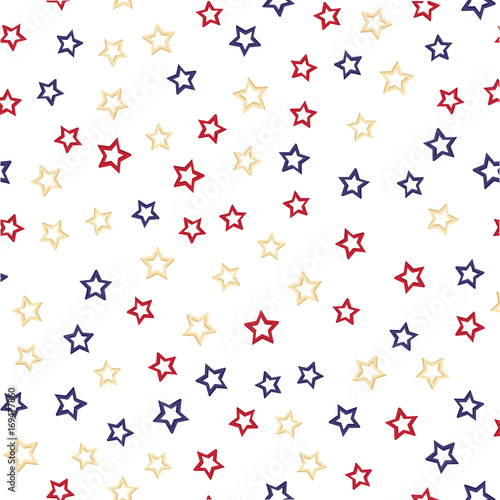 July 4 star American independence. Vector background