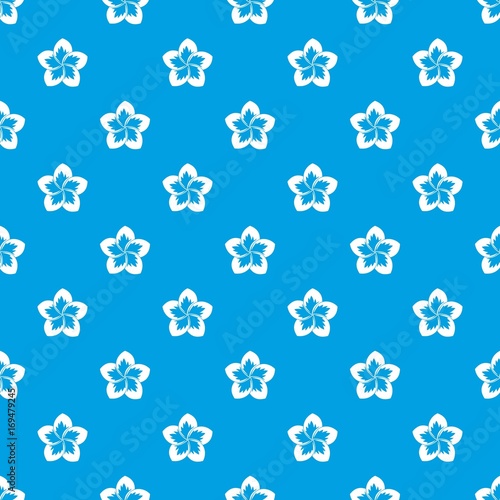 Frangipani flower pattern seamless blue