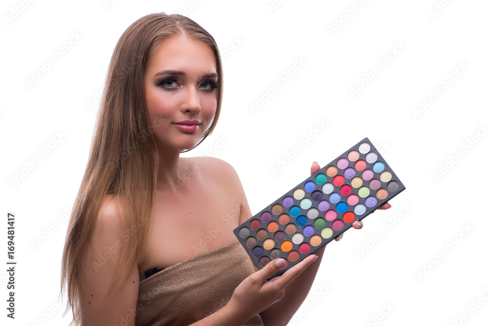 Young beautiful female fashion model with make up Young beautiful female fashion model with make up