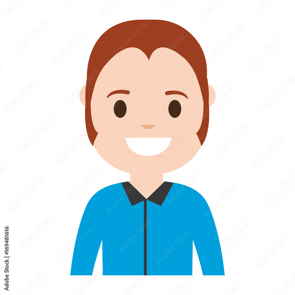 cartoon man smiling icon over white background colorful design vector illustration cartoon man smiling icon over white background colorful design vector illustration