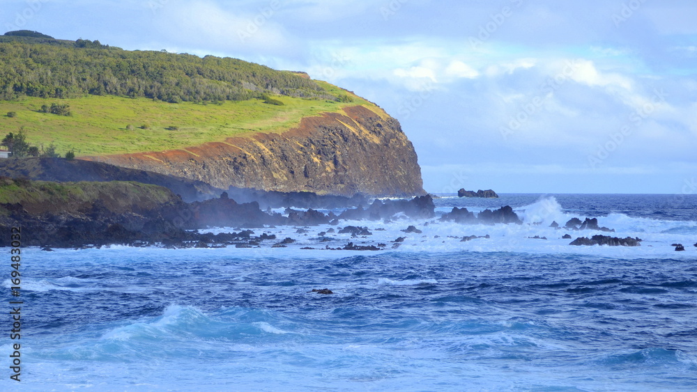 Easter Island landscape, Pacific Ocean, Chile, Rapa Nui Nation