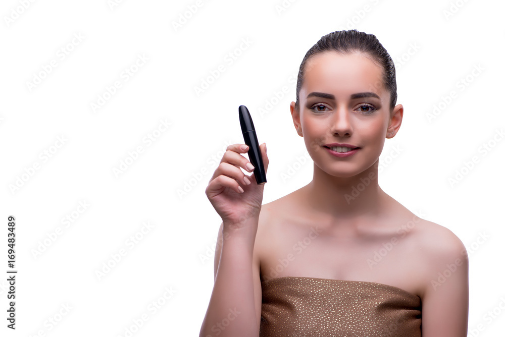 Young beautiful female fashion model with make up Young beautiful female fashion model with make up