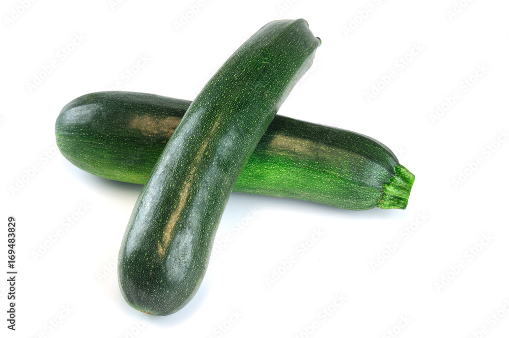 fresh green zucchini isolated on white background fresh green zucchini isolated on white background