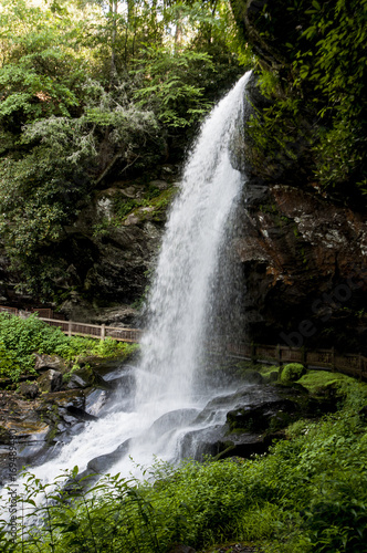 Dry Falls in North Carolina is large enough to walk behind.