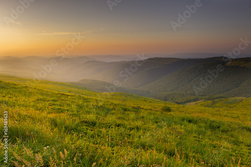 Sunset in the mountains