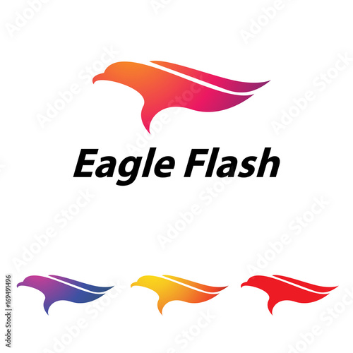 Abstract Eagle Hawk Simple Logo Symbol Illustration