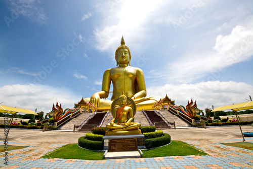 Картината върху платно The Big Great Buddha of Thailand is one of the main pilgrim and tourist destinat