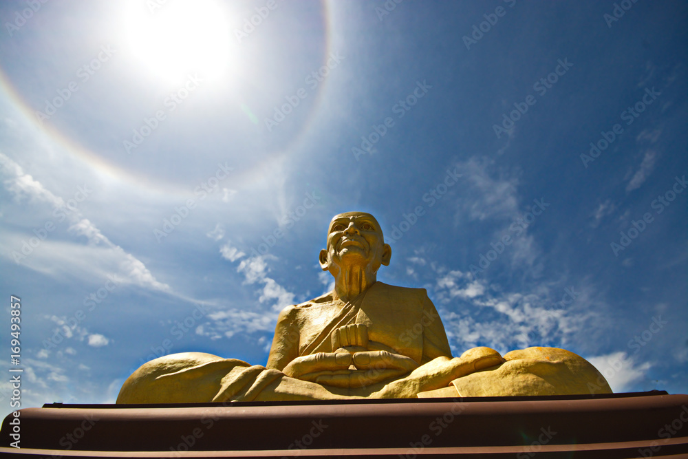 Biggest statue of Luang Pu Thuat at was one of the most famous Buddhist monks during Rattanakosin Period.