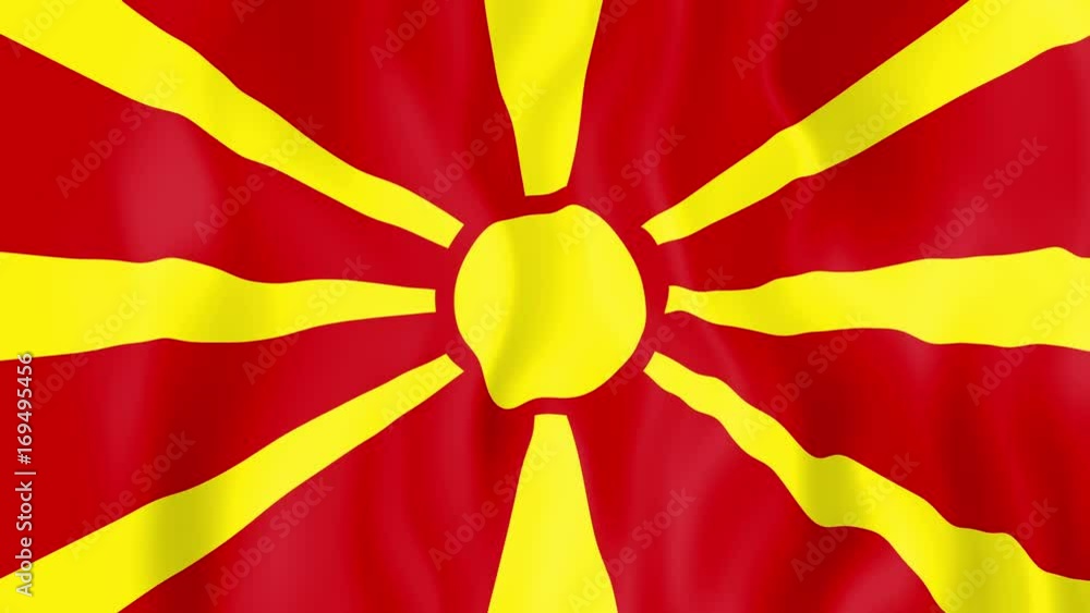 Animated flag of Macedonia in slow motion Animated flag of Macedonia in slow motion