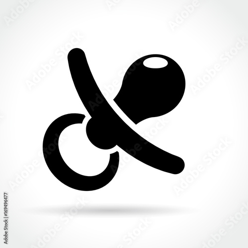 baby pacifier icon on white background