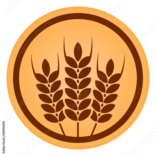 wheat circle brown icon