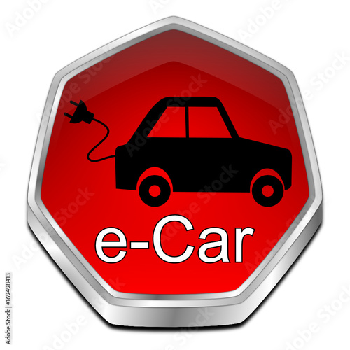 e-Car Button - 3D illustration