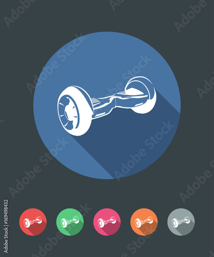 Gyroscooter flat vector illustration.