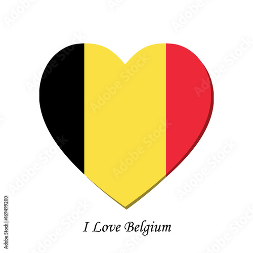 Flag of Belgium, in concept with heart shape Free Download Flag of Belgium, in concept with heart shape - GFXLoad