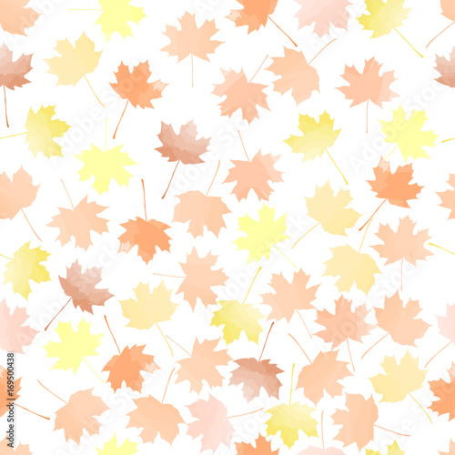 autumn leaves. vector seamless pattern
