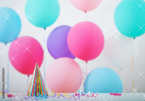 Background of balloons for birthday