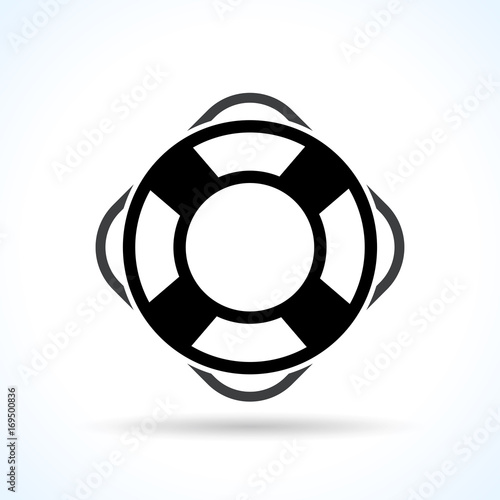 life buoy icon on white background