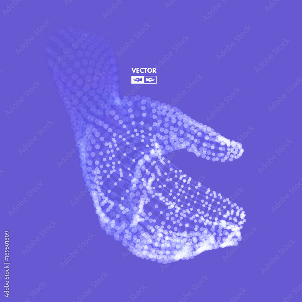 Human Arm. Hand Model. Connection structure. Future technology concept. 3D Vector illustration. Human Arm. Hand Model. Connection structure. Future technology concept. 3D Vector illustration.