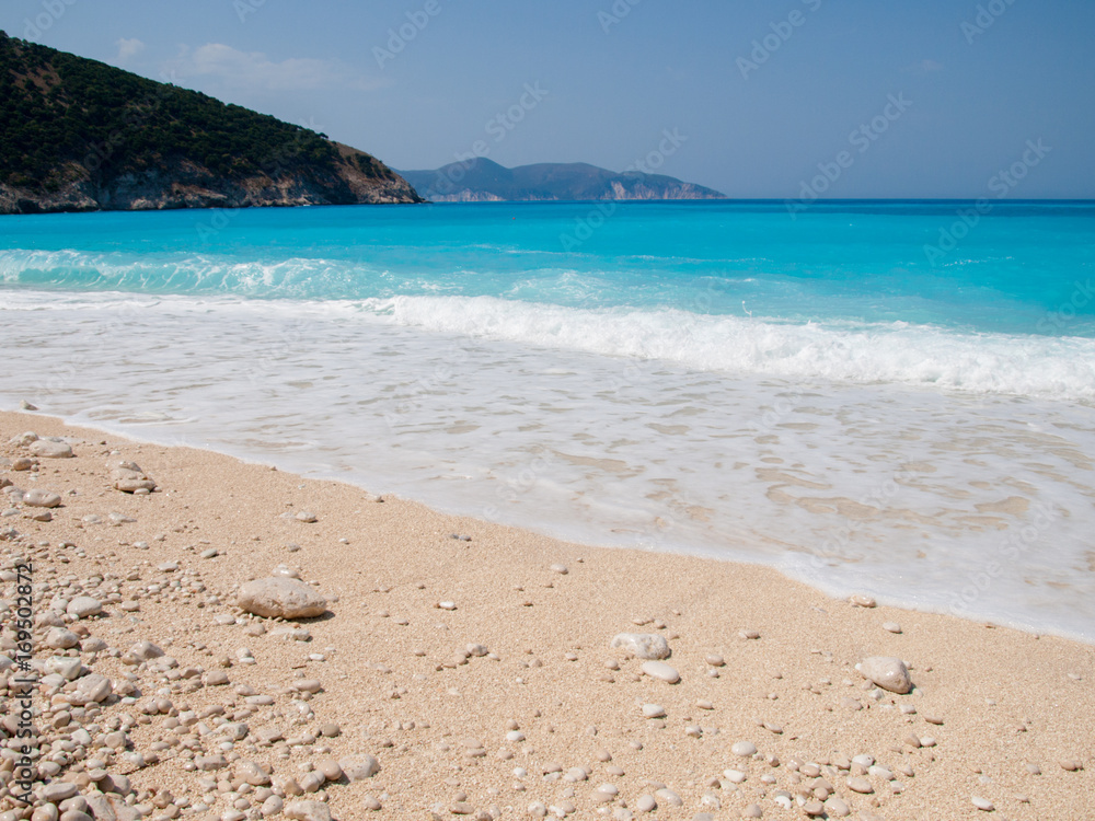 Kefalonia island, Greece. Beautiful view of Mirtos bay Kefalonia island, Greece. Beautiful view of Mirtos bay