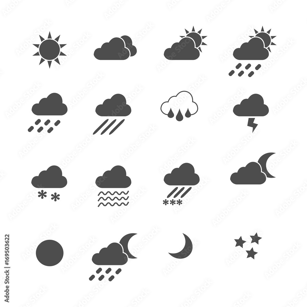 Weather icons set vector Weather icons set vector