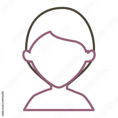 young man shirtless avatar character vector illustration design
