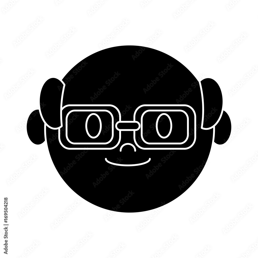 cartoon man with glasses icon over white background vector illustration cartoon man with glasses icon over white background vector illustration