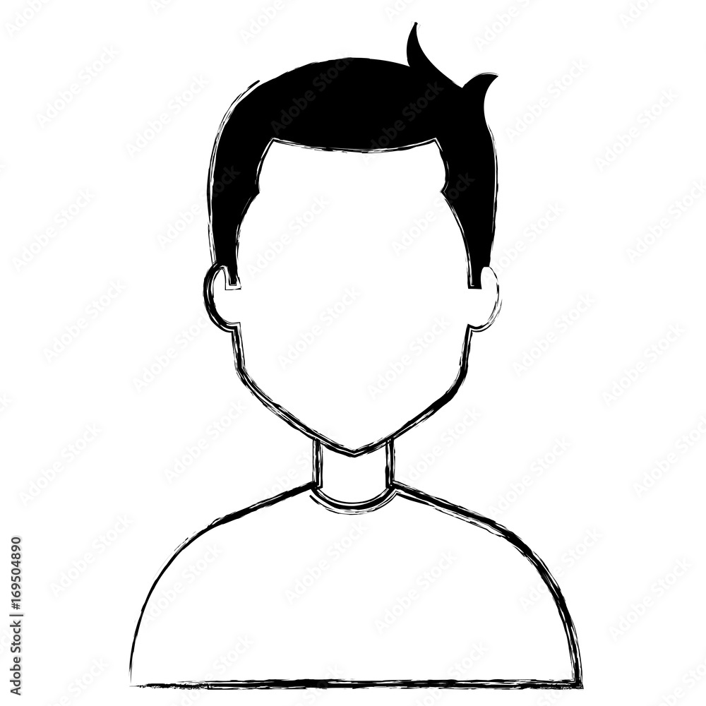 Fototapeta premium young man avatar character vector illustration design