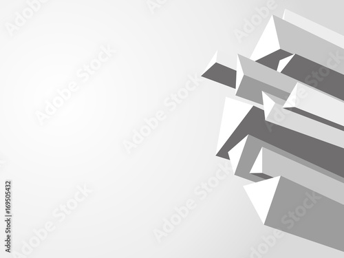 abstract 3D geometric gray background
