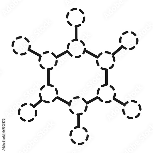 chemical molecule icon over white background vector illustration