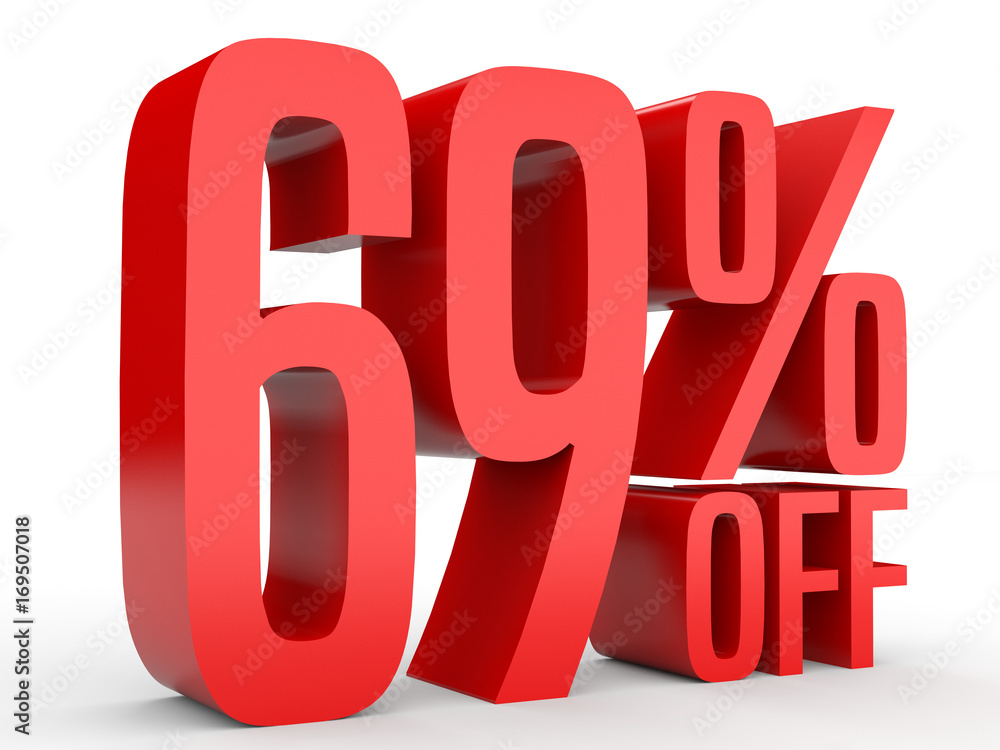 Sixty nine percent off. Discount 69 %. Sixty nine percent off. Discount 69 %.
