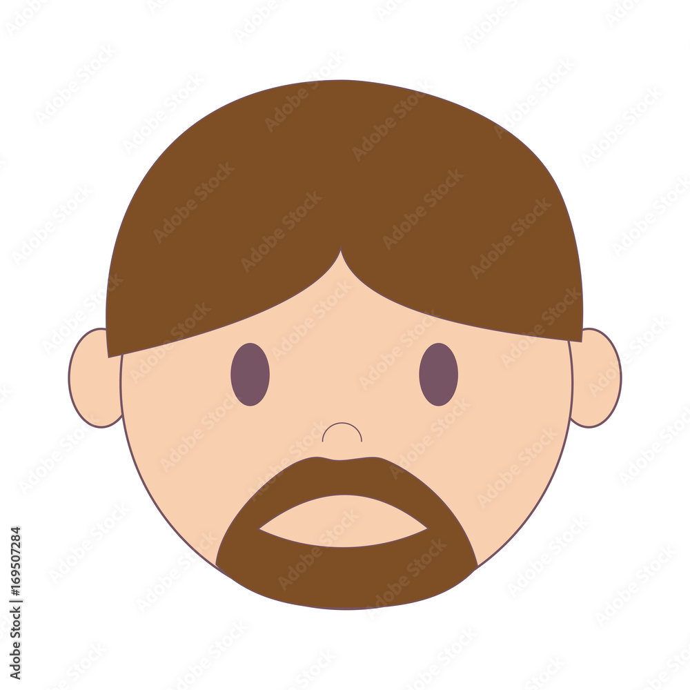 cartoon man with beard icon over white background colorful design vector illustration cartoon man with beard icon over white background colorful design vector illustration
