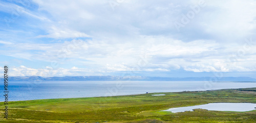 Costal seaside view in Northern Norway during summer