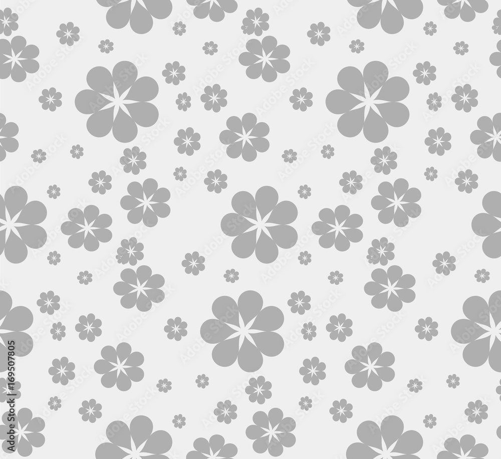 Beautiful floral pattern on gray background Beautiful floral pattern on gray background