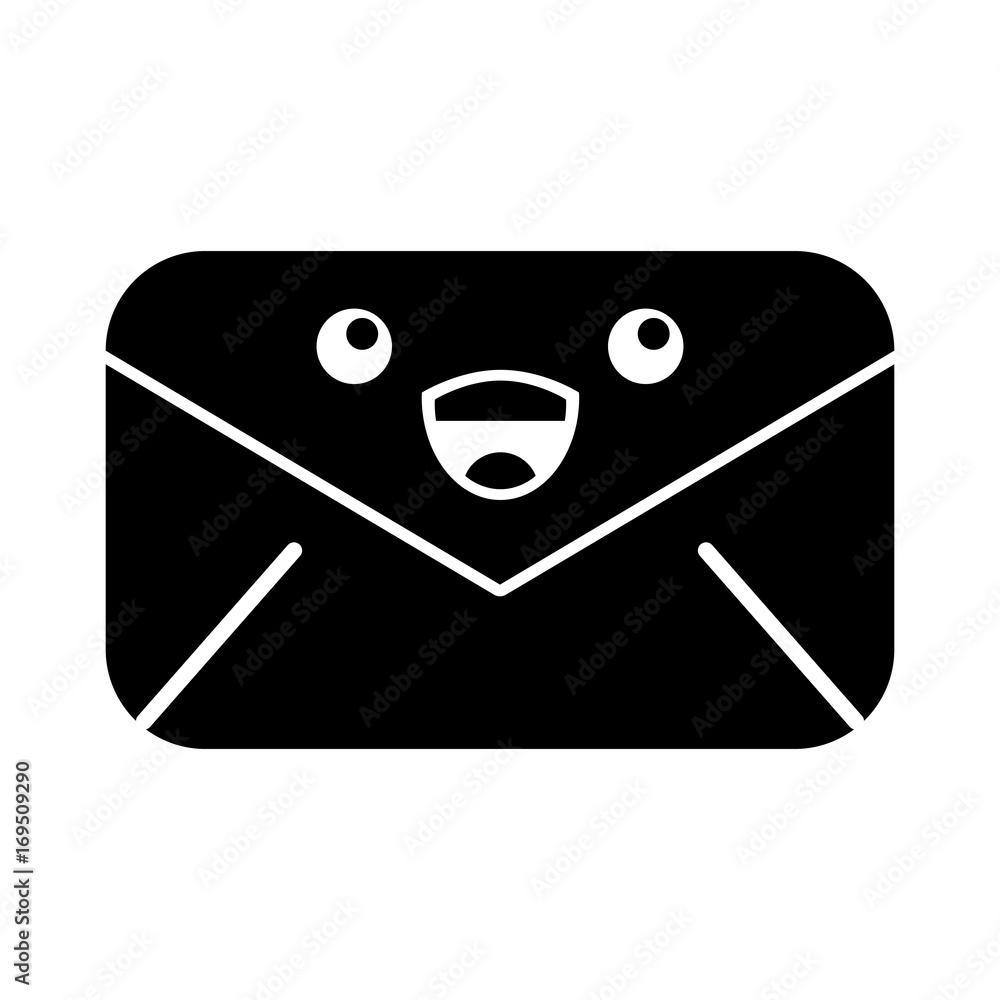 envelope mail kawaii character vector illustration design envelope mail kawaii character vector illustration design