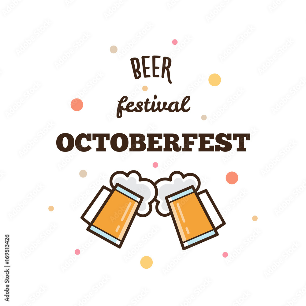 Beer festival. Octoberfest. Vector illustration.