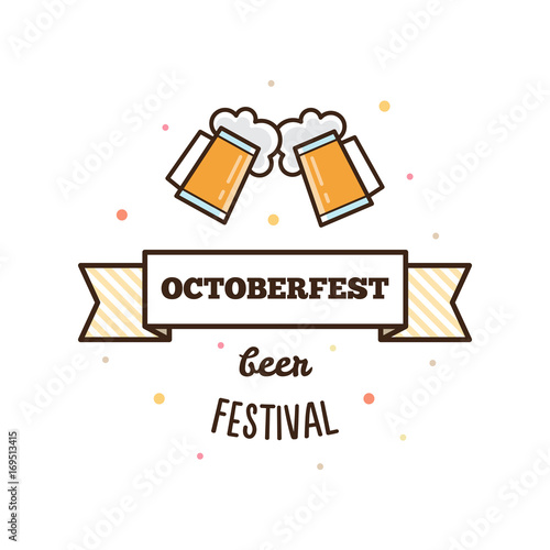 Beer festival. Octoberfest. Vector illustration.